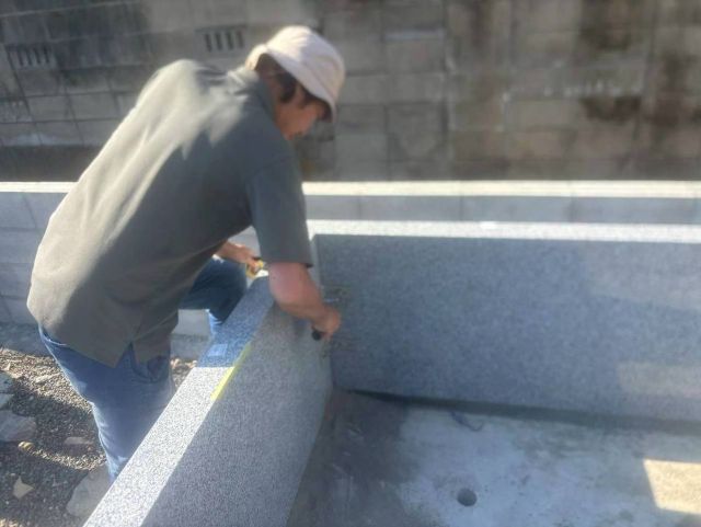桑名市佛眼院　永代供養墓工事　㉛個別墓外柵設置